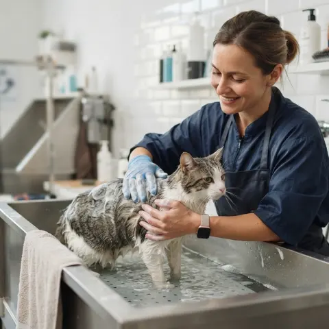 Bathing a Cat
