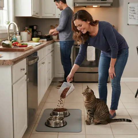 Preventing Overfeeding in Busy Households with Cats